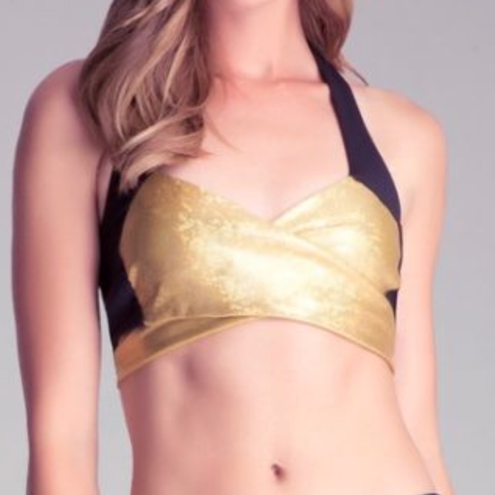 Bebe sport Sz Xs iridescent wrap bra top